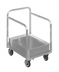 Thumbnail image #2 for Channel Aluminum Bun Pan / Dough Box Dolly, 100-Pan Capacity, 5-Inch Swivel Plate Casters