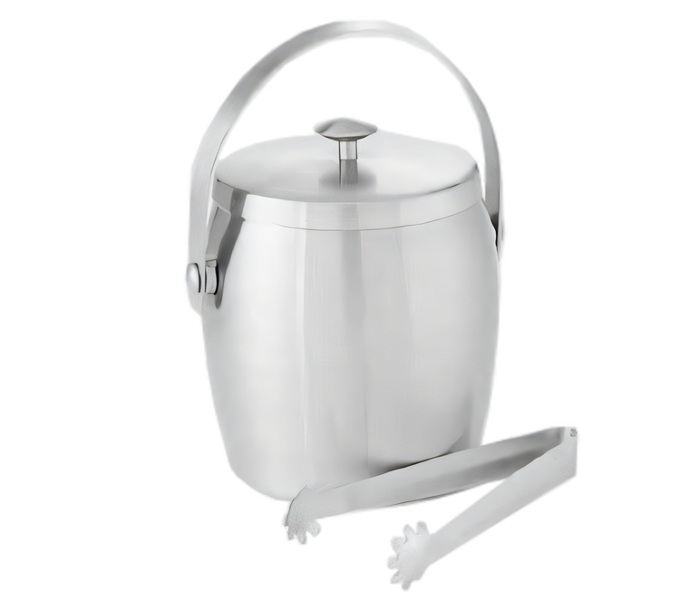 Product image #1 for American Metalcraft 34 oz. Double-Wall Stainless Steel Ice Bucket with Ice Tongs, Satin Finish