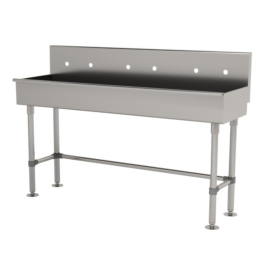 Product image #1 for Advance Tabco 60-Inch ADA-Compliant Multiwash Freestanding Hand Wash Sink with 3 Faucets