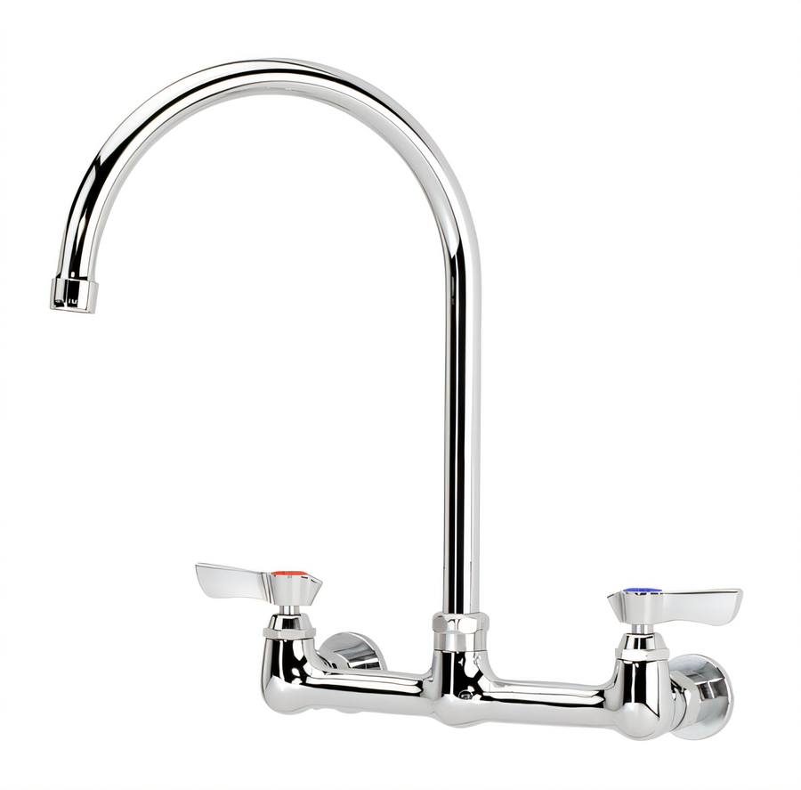 Product image #1 for Krowne Silver Series Commercial Faucet with 8-1/2-Inch Gooseneck Spout, 8-Inch Centers
