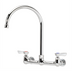 Thumbnail image #1 for Krowne Silver Series Commercial Faucet with 8-1/2-Inch Gooseneck Spout, 8-Inch Centers