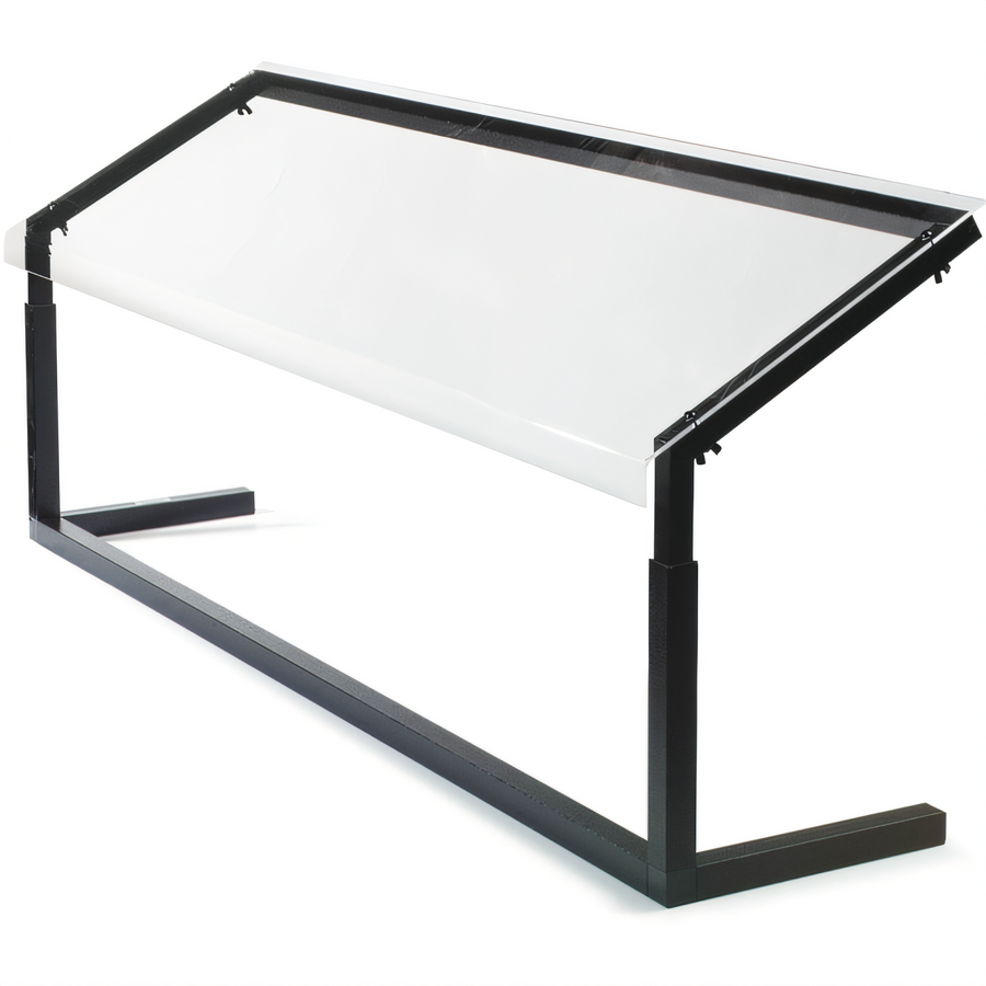 Product image #1 for Carlisle Self-Serve Adjustable Single-Sided Freestanding Sneeze Guard, 48 Inch, Black