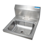 Thumbnail image #1 for BK Resources BKHS-D-1410 Wall-Mounted 304 Stainless Steel Hand Sink, 14 x 10 x 5-Inch Bowl, Faucet Not Included