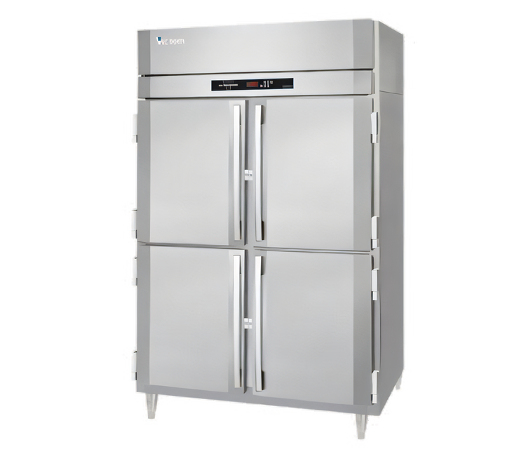 Product image #1 for Victory UltraSpec™ Two-Section Reach-In Heated Holding Cabinet, Standard Depth, 46.5 Cu. Ft., 4 Half-Height Solid Hinged Doors
