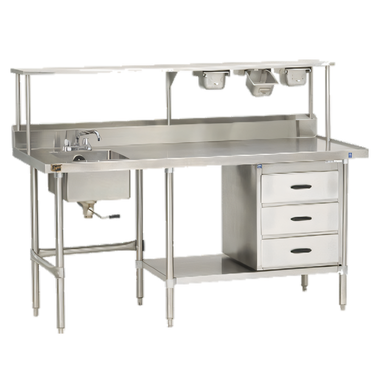 Product image #1 for Duke 18 x 18 Inch 1-Compartment Stainless Steel Sink with Crumb-Cup Drain