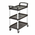 Thumbnail image #1 for Cambro Small KD Service Cart, 3-Shelf, Black, 300 lb Capacity