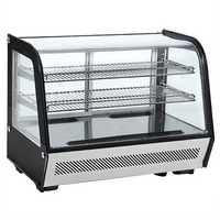 Black Diamond 35-Inch Countertop Refrigerated Display Case with Sliding Glass Doors, 5.2 Cu. Ft.