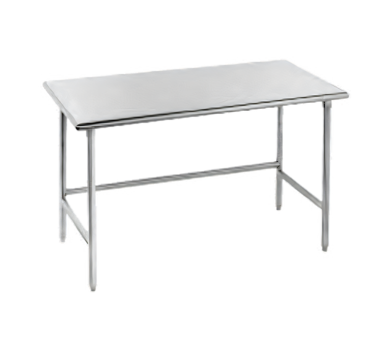 Product image #1 for Advance Tabco TGLG-485 60-Inch x 48-Inch Flat Top Work Table with 14-Gauge 304 Stainless Steel Top and Galvanized Base