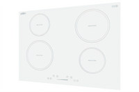 Summit Commercial 30-Inch 4-Burner Drop-In Induction Cooktop, White, 208-240V