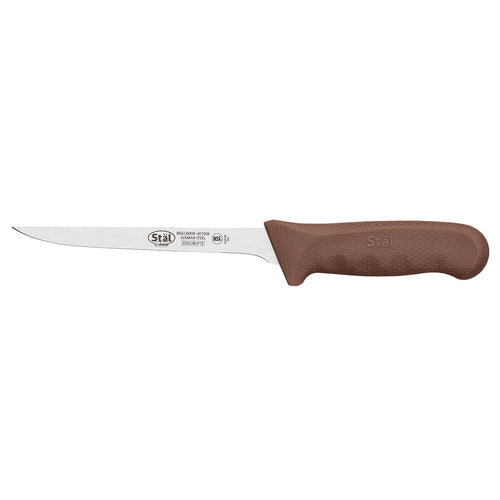 Product image #1 for Winco Stäl 6-Inch Narrow Stamped Boning Knife with Brown Polypropylene Handle