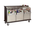 Thumbnail image #1 for Advance Tabco Heavy Duty Freestanding Portable Bar with Locking Doors, Stainless Steel Workboard & Ice Bin, Black Mica Finish