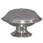 Thumbnail image #1 for Town Equipment 25275 Compote Dish, 7-1/2" Diameter, Footed, Polished 18/8 Stainless Steel