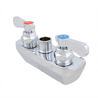 OptiFlow Heavy Duty Lead-Free Faucet Body, No Spout, 4-Inch Splash Mount, 4-Inch Centers, Polished Chrome