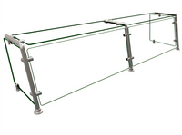 Hatco Flav-R-Shield EP21 2-Bay Full-Service Pass-Over Sneeze Guard, 72 x 15 Inch