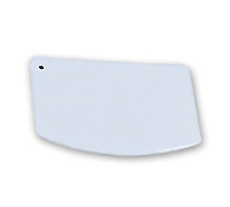 Product image #1 for White Flexible Polyethylene Bowl Scraper with Beveled Edge