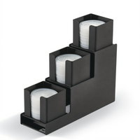 AcryFab VL-3 Countertop Step-Design Lid Organizer Tower