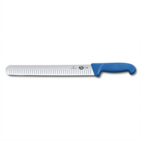 Victorinox Fibrox HACCP 12-Inch Granton Slicer Knife with Blue Fibrox Handle