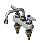 Thumbnail image #1 for T&S Brass B-1110-XS Deck-Mounted Manual Workboard Faucet, 4-Inch Centers, Bronze, Low-Lead, Quarter-Turn Lever Handles