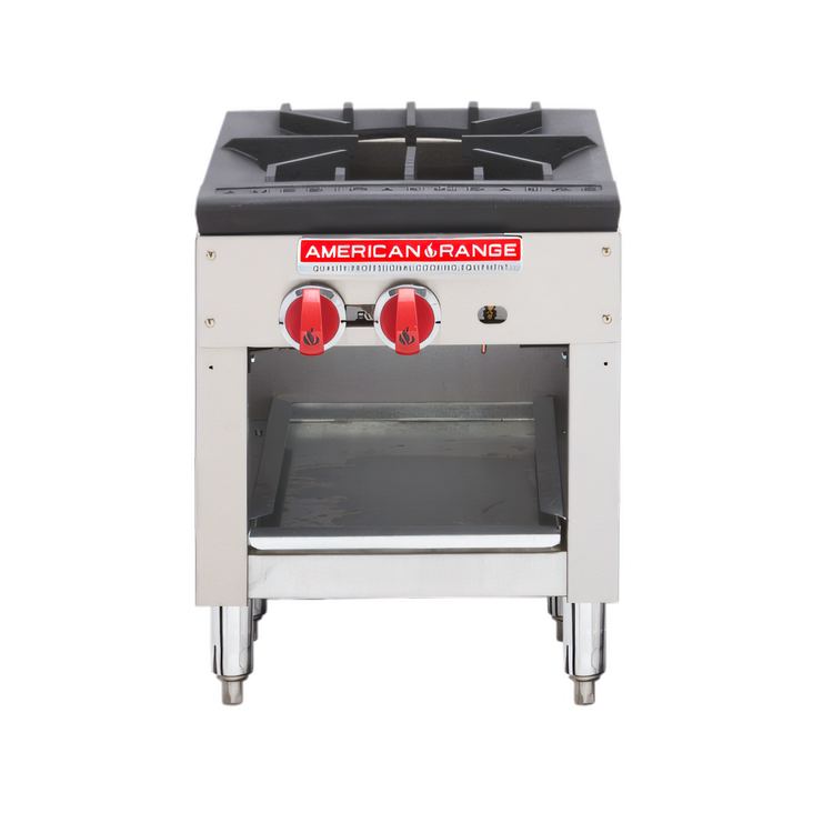 Product image #1 for American Range 18-Inch Gas Stock Pot Range with 3-Ring Burner and Open Storage Base