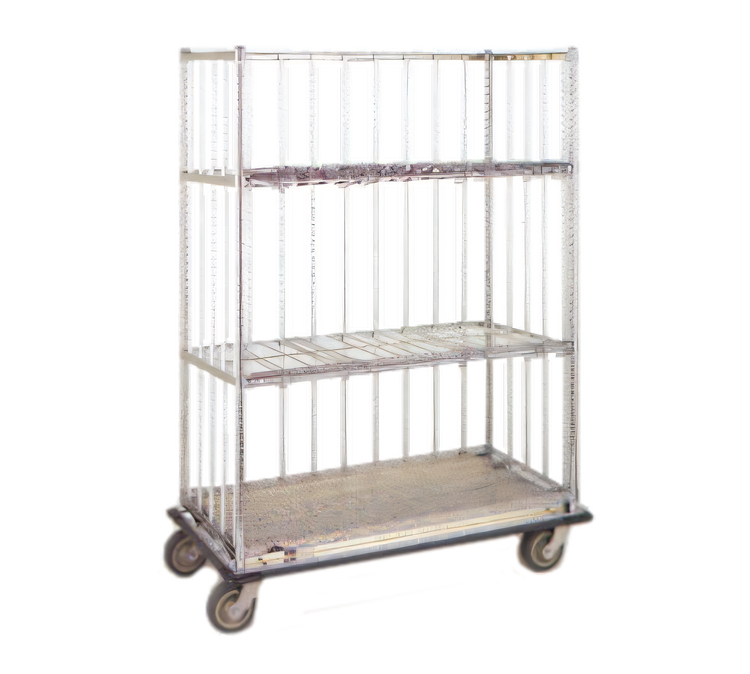 Product image #1 for Metro Super Erecta Convertible Linen Truck Laundry Cart, Open Wire Design, 60 x 24 x 70 Inches, Stainless Steel Finish