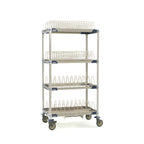 Thumbnail image #1 for Metro MetroMax i PR36VX4-XDR Mobile 4-Tier Tray, Pan & Cutting Board Drying Rack with Drip Tray, 36 W x 24 D x 68 H