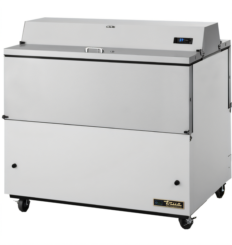 Product image #1 for Dual-Sided Mobile School Milk Cooler Cart, 12-Crate Capacity, Forced-Air