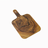 American Metalcraft Naturals Square Melamine Serving Peel Board with Handle, Olive Wood Pattern