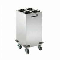 Mobile Stainless Steel Cup Dispensing Cart with 4 Dispensers for 8 oz. to 44 oz. Cups
