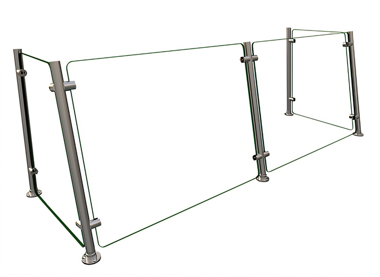 Product image #1 for Hatco Flav-R-Shield EP15-60 Full-Service Pass-Over Sneeze Guard, 2-Bay, 60 x 18 x 22 Inches