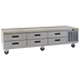 Thumbnail image #1 for Delfield Low-Profile Refrigerated Equipment Stand, 99-1/4 Inch Wide, 6 Drawers, Side-Mounted Refrigeration
