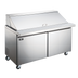 Thumbnail image #2 for Omcan 60-Inch Mega Refrigerated Sandwich/Salad Prep Table, Two-Section, Rear-Mount Self-Contained, 15 Cu. Ft.