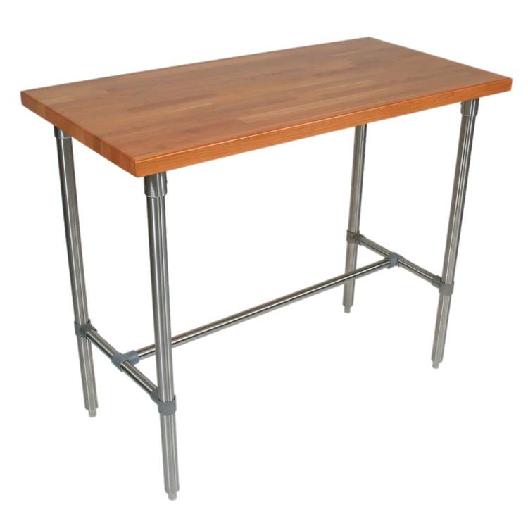 Product image #1 for John Boos Cucina Classico 48 x 24 x 40 Inch American Cherry Edge Grain Work Table