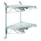 Thumbnail image #1 for Quantum WC34-CB1260C Wall-Mount Cantilever Double-Shelf Wire Shelving Unit, 2 x 60 x 12 Inches, Chrome, NSF