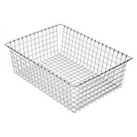 Winco Rectangular Wire Bagel / Pastry Basket, 24 x 18 x 8 Inches
