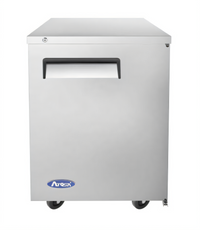 Atosa One-Section Back Bar Cooler, 23-Inch Wide, Solid Door, Side-Mount Refrigeration