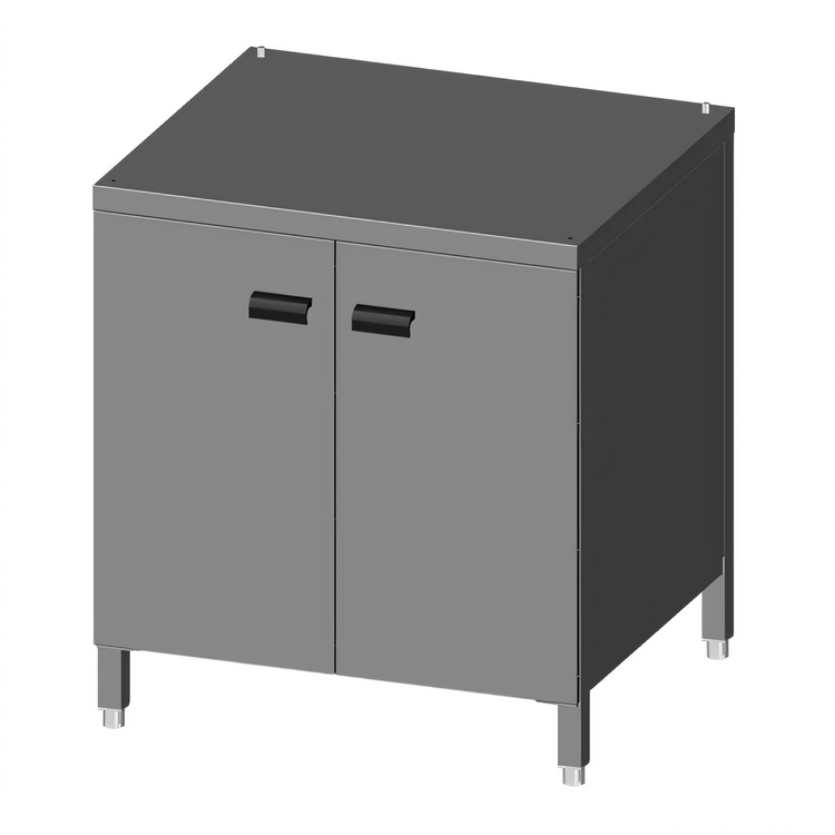Product image #1 for Lainox Naboo Stainless Steel Cabinet Stand with Doors and Side Runners for Hooded 1/1 GN Oven