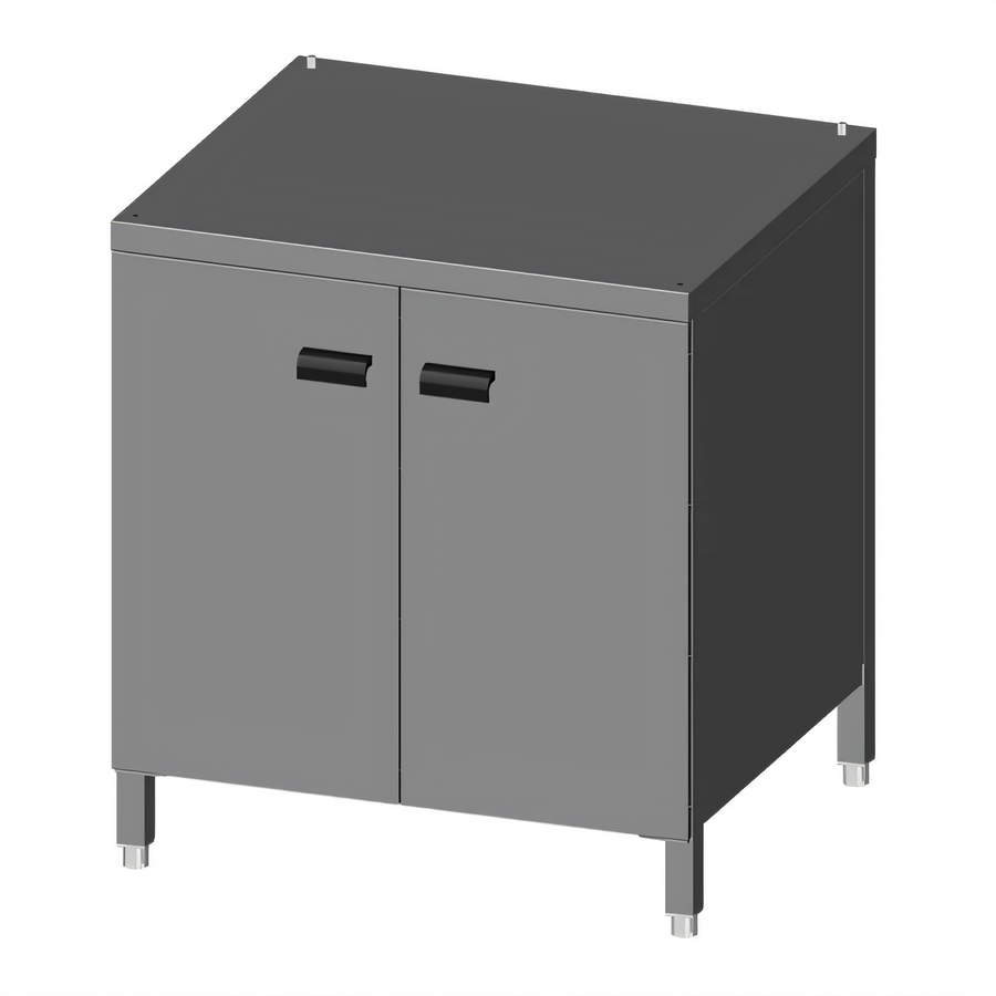 Product image #1 for Lainox Naboo Stainless Steel Cabinet Stand with Doors and Side Runners for Hooded 1/1 GN Oven