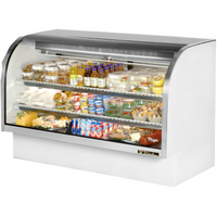 True TCGG-72-HC-LD 72-1/4-Inch Curved Glass Full-Service Deli Case with Self-Contained R290 Refrigeration