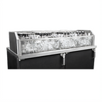 Thumbnail image #1 for Glastender, Inc. GDU-16X108 Back Bar Glass Ice Display Unit for Bottled Beverages, Double-Pane Glass, 108"W x 16"D x 9"H