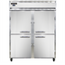 Thumbnail image #1 for Continental Refrigerator 2FESNSSHD Extra-Wide Two-Section Shallow Depth Reach-In Freezer with Half-Height Solid Doors
