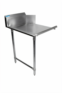 BK Resources Heavy Duty Straight Clean Dishtable, 72 Inches Wide, Right-to-Left Operation