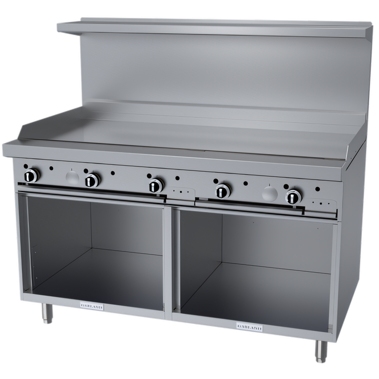 Product image #1 for Garland G Starfire Pro 60-Inch Gas Restaurant Range with 1 Griddle and 2 Storage Base Cabinets