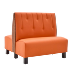 Thumbnail image #1 for ATSMFG ATS AT&S-AD-K42-RD GR6 Kevin Standard Booth, double, 48" long x 42" high, Raindrop back, removable sinuous spring seat with connecting links