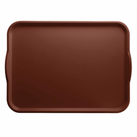 Cambro Camtray® Real Rust Rectangular Fiberglass Dietary Tray with Handles, 14 x 18 Inches