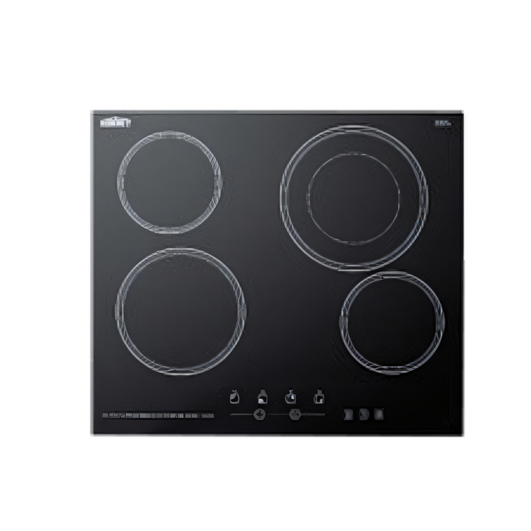 Product image #1 for Summit Commercial 23-1/4-Inch Built-In 4-Burner Radiant Electric Cooktop with Black Schott Ceramic Glass Surface