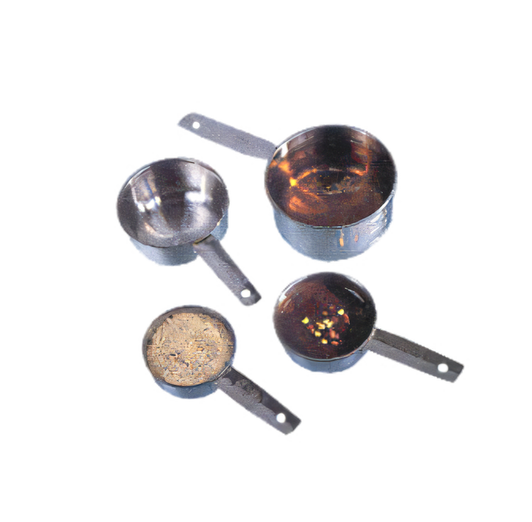 Product image #1 for Stainless Steel Flat-Handled Measuring Cup Set, 4-Piece (1/4, 1/3, 1/2, and 1 Cup)