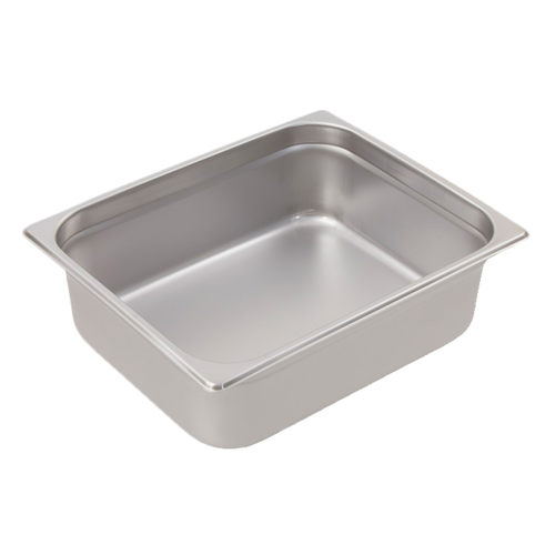 Product image #1 for Crestware Saf-T-Stak 1/2 Size Solid 18/8 Stainless Steel Steam Table/Holding Pan, 2-1/2 Inch Deep, 24 Gauge