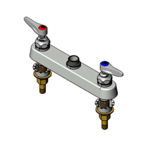 T&S Brass B-1120-XS-LN Low-Lead Deck-Mount Workboard Faucet, 8-Inch Centers, Less Nozzle