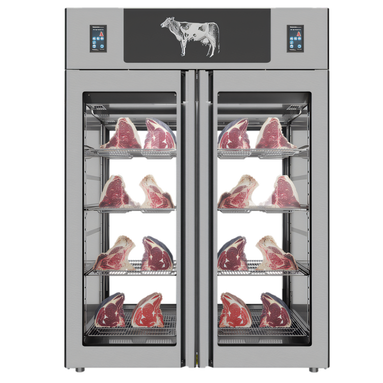 Product image #1 for Trento Stagionello Dry Age 3.0 Twin Dry Aging Cabinet with Humidity Management, 49.5 Cu. Ft., 2 Glass Doors