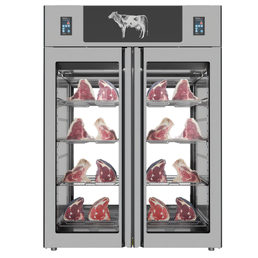 Product image #1 for Trento Stagionello Dry Age 3.0 Twin Dry Aging Cabinet with Humidity Management, 49.5 Cu. Ft., 2 Glass Doors